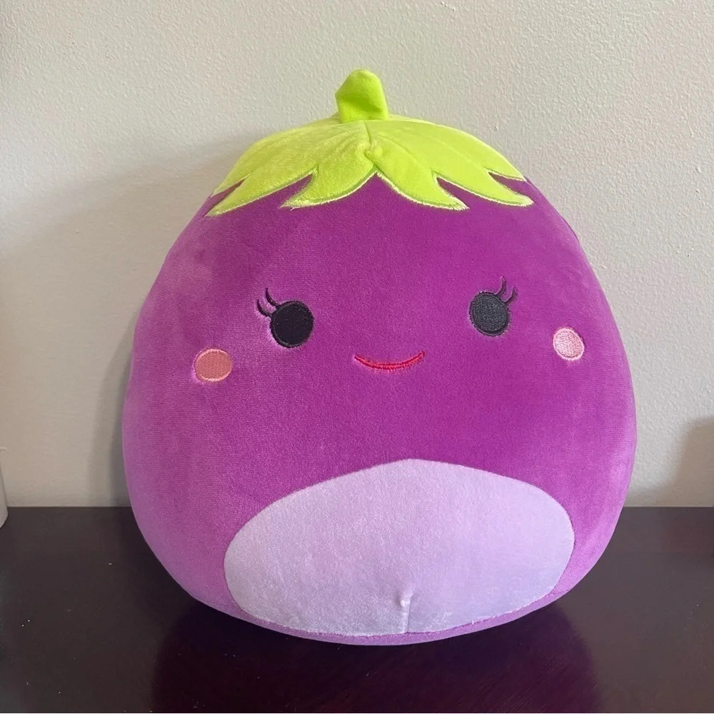 * New * Squishmallows ~ GLENA ~ 12" Squishmallow Plush ~ Purple Eggplant 🍆